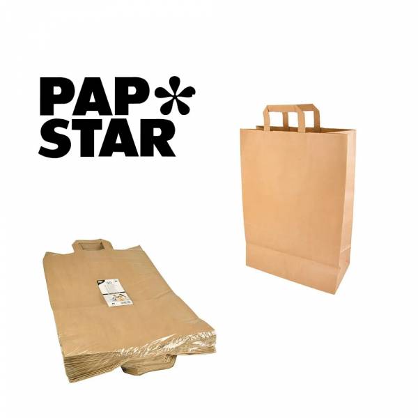 PAPS 86451 Bolsas de papel marrón con Asa 44 Cm
