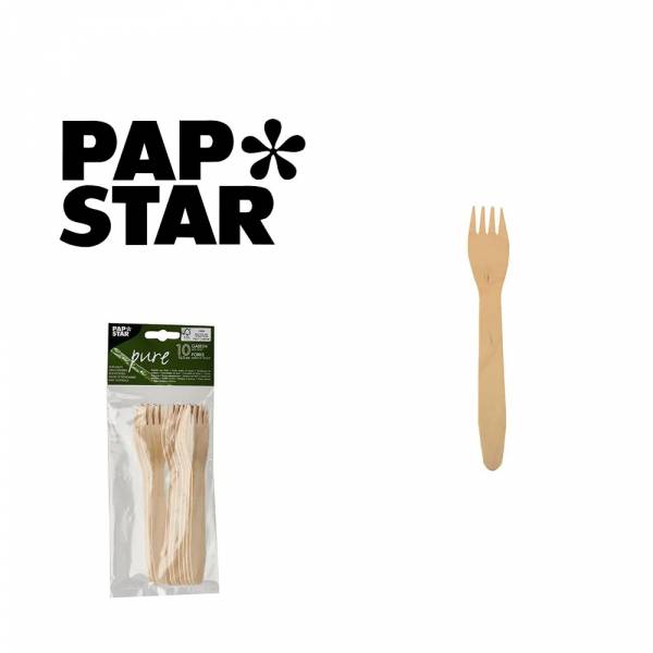 PAPS 87670 Tenedores de madera 17,5 cm